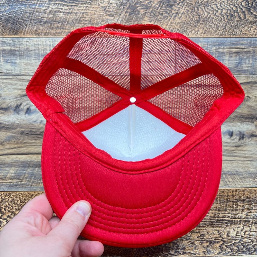 Retro N64 Tony Hawk Mens Trucker Hat Red Snapback Skateboard Video Game Ball Cap - Picture 4 of 6